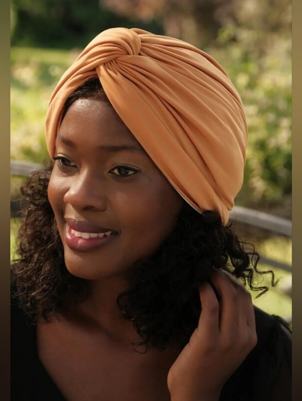 Extra Wide Rayon Jersey Stretchy Bonnet Headband Curly Thick Hair